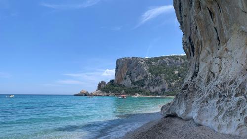 View of Cala Luna from a cave