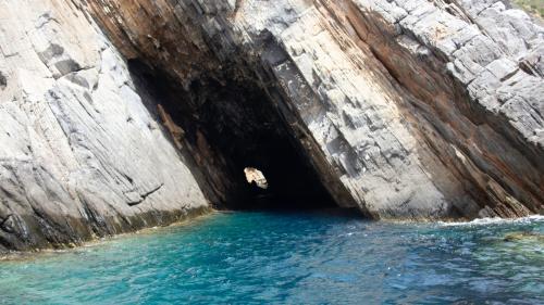 Corridor of the Canal Grande cave in Nebida