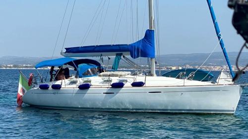 Sailing boat near the port of Alghero