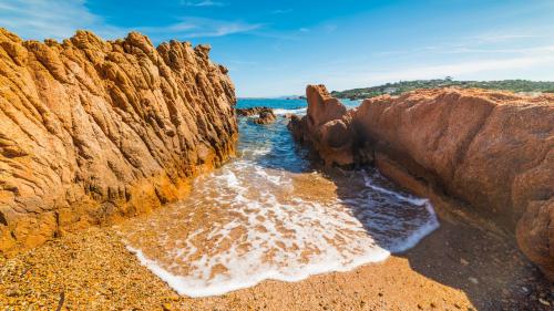 Capriccioli rocky beach in Costa Smeralda