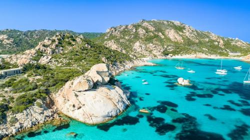 Top view of the Maddalena Archipelago