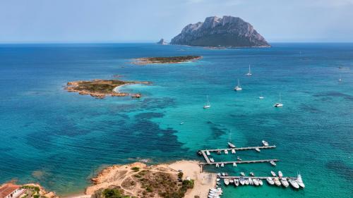 Top view of Tavolara and Molara Island