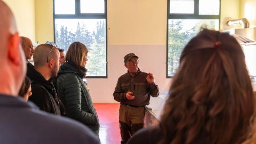 The guide explaining the various truffle harvesting techniques in Laconi