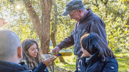 Aperitivo dopo la ricerca del tartufo a Laconi