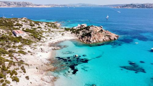 Aerial view of the islands of the La Maddalena Archipelago