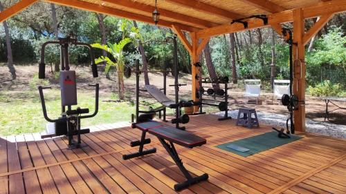 Outdoor gym in a villa in Sorso