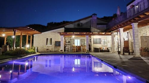 Villa at night in Sorso