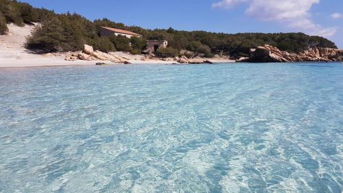 Strand mit kristallklarem Wasser auf dem Archipel von La Maddalena