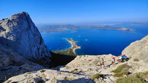 Panorama from the summit of Tavolara overlooking the coast of Olbia