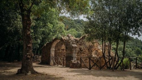 Aragonese ruins inside the Aymerich Park in Laconi