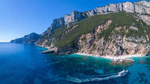 Top view of the beaches of the Gulf of Orosei