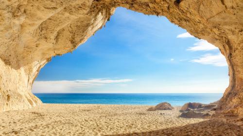 Cave in Cala Luna beach on the east coast of Sardinia