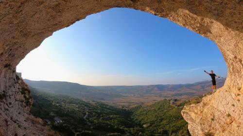 View from the Giorré ferrata in the hills of northern Sardinia